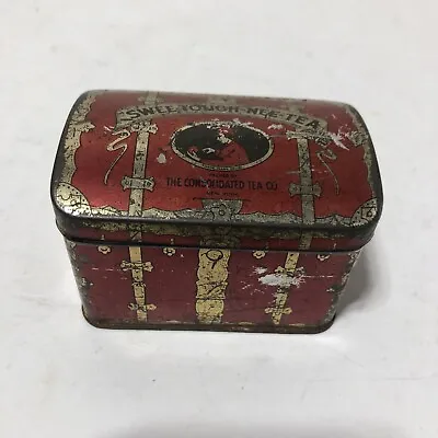 Vintage ~ Mini Chest ~ Swee-touch-nÉe-tea ~  Consolidated Tea Co ~ Tin • $12.95