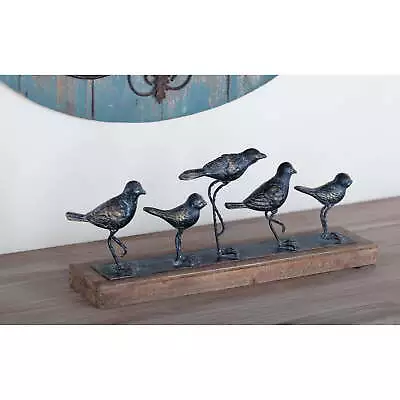18  X 7  Gray Metal Bird Sculpture • $31.46