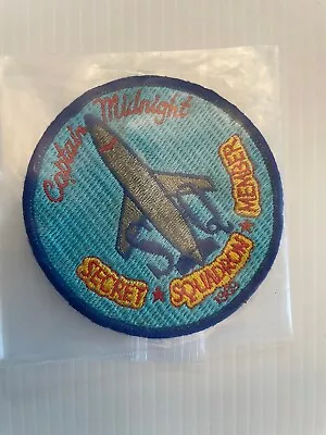 Vintage CAPTAIN MIDNIGHT Secret Squadron Member 1989 Logo Iron-On Patch • $7.80