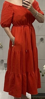 $35 • Buy Forever New Size 12 Off The Shoulder Maxi Dress