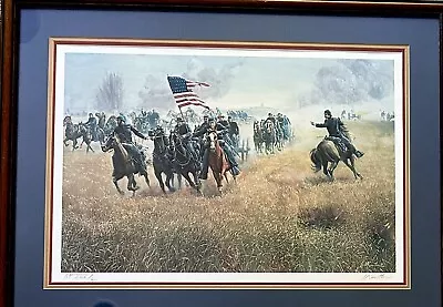 Framed Ltd Edition Signed A/P Gettysburg Civil War Lithograph By Mort Kunstler • $352.20