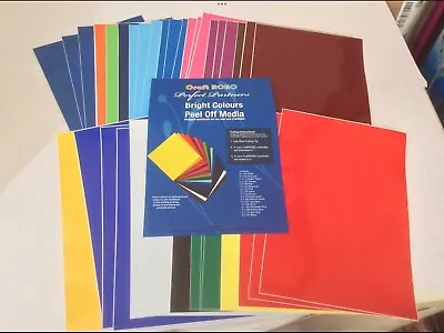 37 A4 Vinyl Sheets By Craft Robo Perfect Partners Bright Colours Brand New • £25