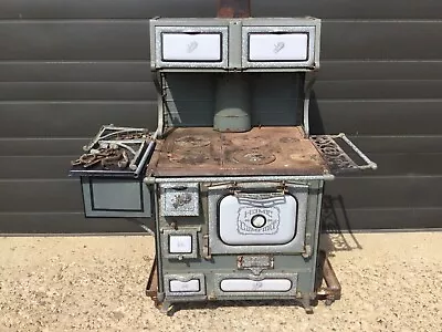 $1500 • Buy Antique Home Comfort Wood Burning Cook Stove Wrought Iron Range Company Extras