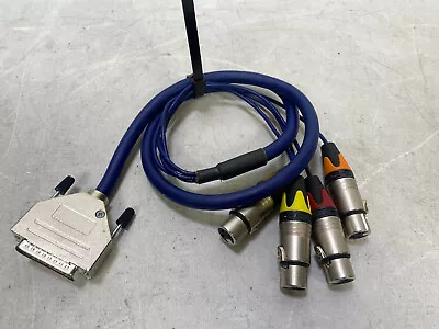 £39.99 • Buy Neutrik 25 Pin D-SUB To Female XLR Loom. DB25 To 4 X XLR. Audio Snake Multicore