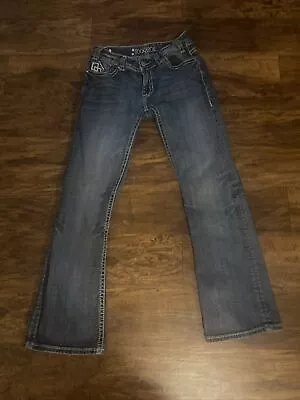 Rock And Roll Cowgirl Jeans Womens 27x29 Stretch Distressed Mid Rise • $15