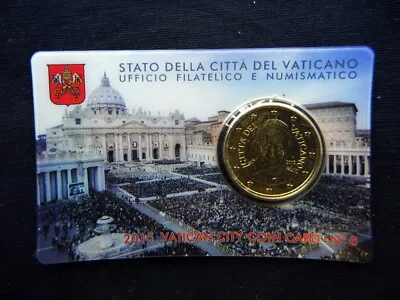 2015 Italy VATICAN Official Issue 50 Cent Euro COIN CARD UNC N. 6 • $5.99