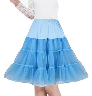 Shimaly® Women's 50s Vintage Petticoat 26  Crinoline Tutu Skirt Slip Size S • $11.99