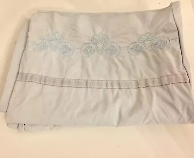 £4.99 • Buy Pair Of Jeff Banks 100% Cotton Light Blue Embroidered Housewife Pillows. 