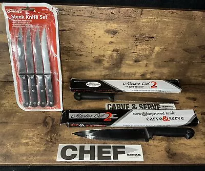 Master Cut 2 New & Improved Chef carve & Serve And 4pc Steak Knife Set Bundle • $39.99