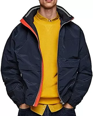$66.12 • Buy ZARA Men’s Lining Jacket Coat W/Hood Full Zip Long Sleeve, Color: Navy Blue. New