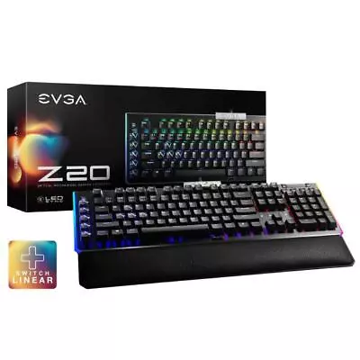 Effortless EVGA Z20 RGB Optical Mechanical Gaming Keyboard RGB Backlit LED Opt • $114.99