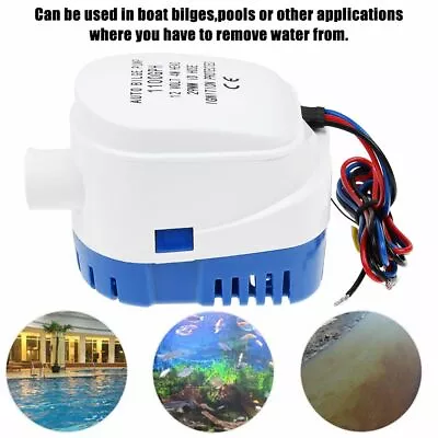 12V 1100GPH Automatic Bilge Pump Marine Boat RV Auto Submersible Water Pump US • $20.49