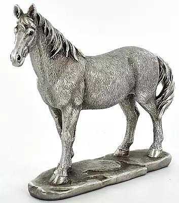 £17.95 • Buy Aged Silver Effect Horse Pony Ornament Figure Sculpture Statue Horse Lover Gift