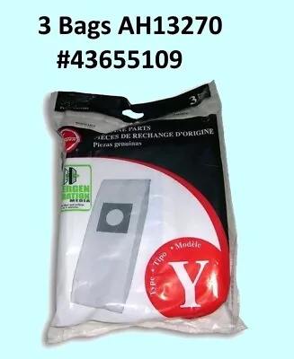Hoover Type Y Allergen Filtration Vacuum Bags 3 Pack AH13270 Part# 43655109 • $7.99