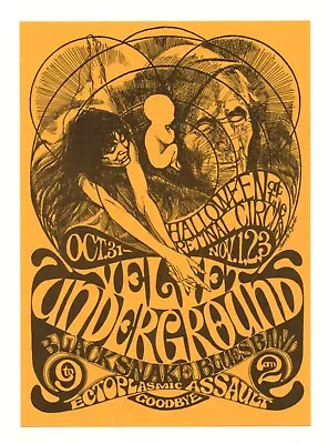 Velvet Underground Handbill 1968 Retinal Circus Vancouver Frank Lewis • $95