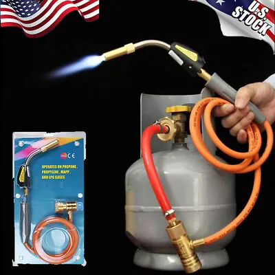 MAPP MAP-pro Propane Self-Igniting Gas Welding Turbo Burner Torch W/ 5' Hose Kit • $38