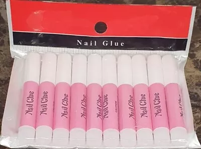 False Nail Glue 10x 2g Bottles Extra Strong Fake False Nail Glue Nail Art • £2.99