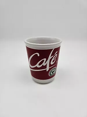 McDonald McCafe Original Coffee Mug Cup Red And White Ceramic Mug Germany 2008 • $19.99