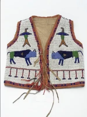 Native American Design Handmade Beaded Vest Front Powwow Regalia XNV504 • $449.10