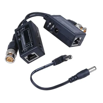 1 Pair BNC To RJ45 Adapter Passive Video Balun With Power Connector For CCTV • $11.69