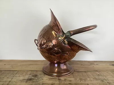 19th Century Copper Helmet Coal Scuttle • £95