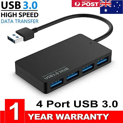 $14.97 • Buy USB 3.0 Adapter For Laptop PC High Speed Hub External 4 Ports Expander Splitter