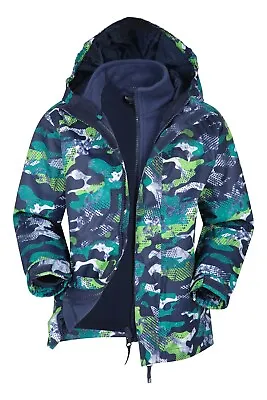 £34.99 • Buy Mountain Warehouse Atom 3 In 1 Kids Rain Jacket Boys Waterproof Warm Winter Coat
