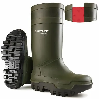 Dunlop Purofort Thermo+ Full Safety Wellington S5 Waterproof Steel Toe C662933 • £89.49