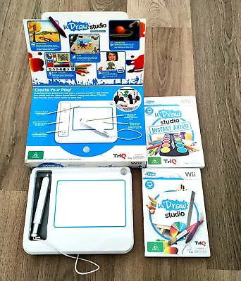 Nintendo Wii U Draw Game Tablet Boxed & 2 Discs UDraw Studio & U Draw Artist • $26