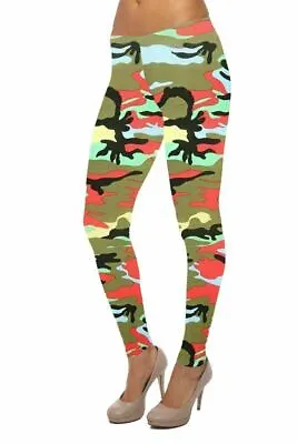 Women Ladies Full Length Printed Legging Jeggings Stretchy Pants Skinny Leggings • £5.95