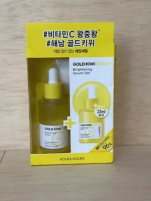 HOLIKA HOLIKA-Gold Kiwi Vita C+ Brightening Serum 2 Bottles 45ml + 23ml New • $28.95