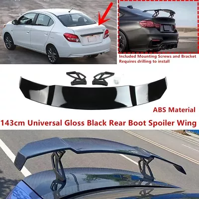 For 17-20 Mitsubishi Mirage G4 Gloss GT-Style Trunk Spoiler Wing 56'' Universal • $99.88