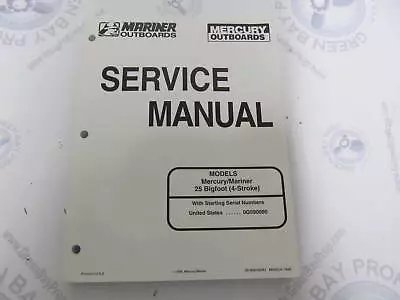 90-854785R1 1998 Fits Mercury Mariner Outboard Service Manual 25 Bigfoot 4-Strok • $39.90