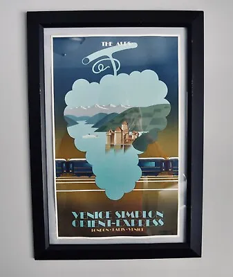 Vintage Venice Simplon Orient-Express “The Alps” Poster  Fix-Masseau LITHOGRAPH • $562.50