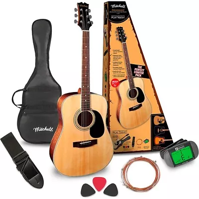 Mitchell D120PK Acoustic Guitar Value Package Natural • $179.99