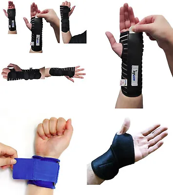 Hand Wrist Brace Breathable Supports Splint Carpal Tunnel Arthritis Adjustable • £2.99