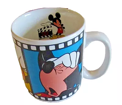 Vintage Disney Mickey Mouse Cup Mug Movie Reel Collectible Positive Attitude • $11.88