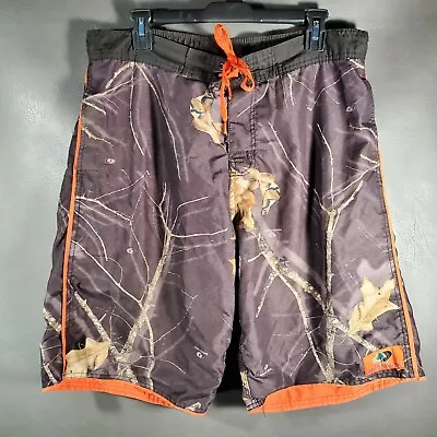 Mossy Oak Swim Trunks Mens Large Camo Boardshorts Gorpcore Y2K Baggy Swim Shorts • $19.97