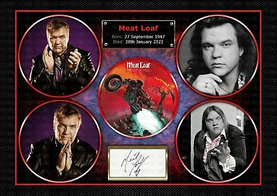 Meat Loaf - Bat Out Of Hell -  SIGNED A4 PHOTO PRINT MEMORABILIA • £8.80