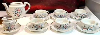 Vintage Children's 15-Piece Miniature Tea Set - Porcelain China Collectible • $17.99