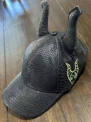 Disney Villains Maleficent Horns Black Cap Leather Hat • $19.50