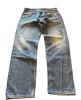 Vintage Levis 501 Jeans Mens Button Fly 33x32 Blue Denim Pants Y2K 90s • $29.99