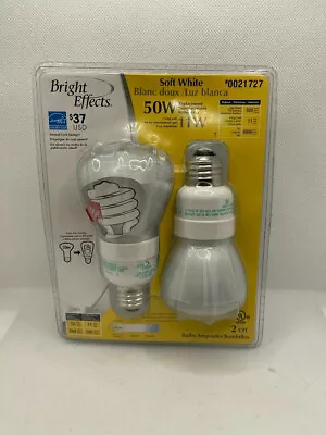 Bright Effects 2 PACK 50 WATT  0021727 11 Watt Soft White CFL LBP11R20TM2/27K • $9.99