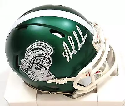 Nick Saban Autographed Michigan State Spartans Mini Helmet Beckett Witnessed • $269.99