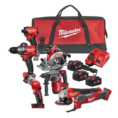 £1129.99 • Buy Milwaukee M18FPP7A3-503B 18V 7 Piece Power Tool Kit 3 X 5.0Ah Battery & Charger