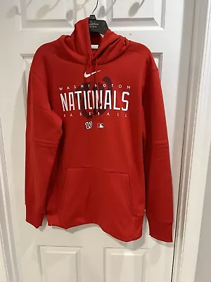 Nwt Washington Nationals Nike MLB Authentic Therma-Fit Sweatshirt Hoodie Sz M • $39