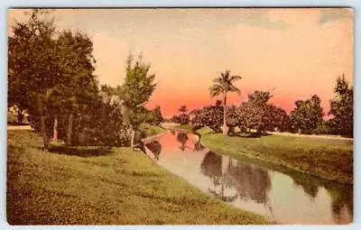 1929 Evening Reflections Handcolored Sunny Scenes Meriden Ct Postcard • $9.95