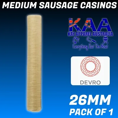 $7 • Buy DEVRO Pack Of 1 Collagen Sausage Casings 26mm  Butcher/Home Butchers/Hunters
