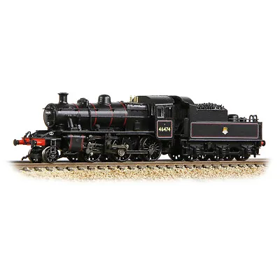 Graham Farish 372-626B N Gauge LMS Ivatt 2MT 46474 BR Lined Black Early Emblem • £164.90