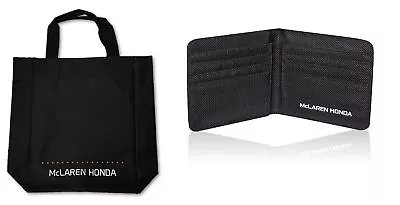 WALLET & BAG Tote Shopping Formula One 1 Team McLaren Honda F1 NEW! Black • £10